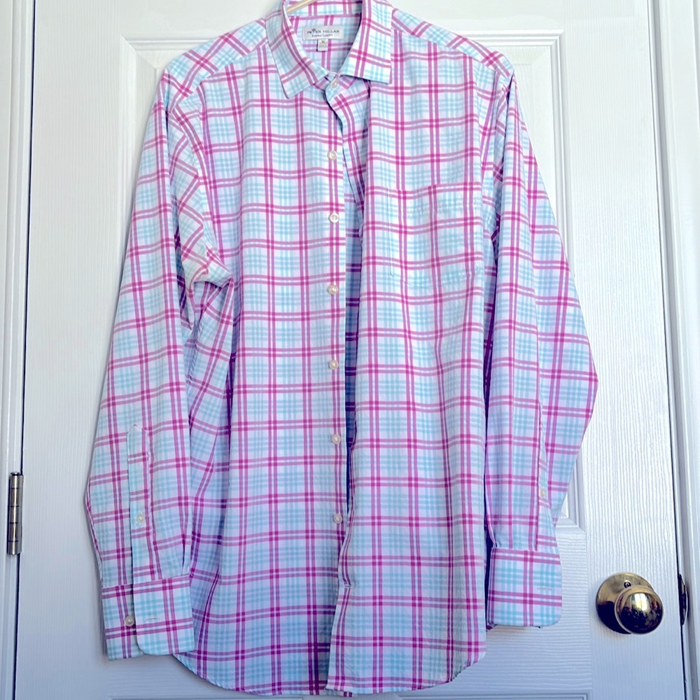 Peter Millar Summer Comfort Plaid Shirt - Medium